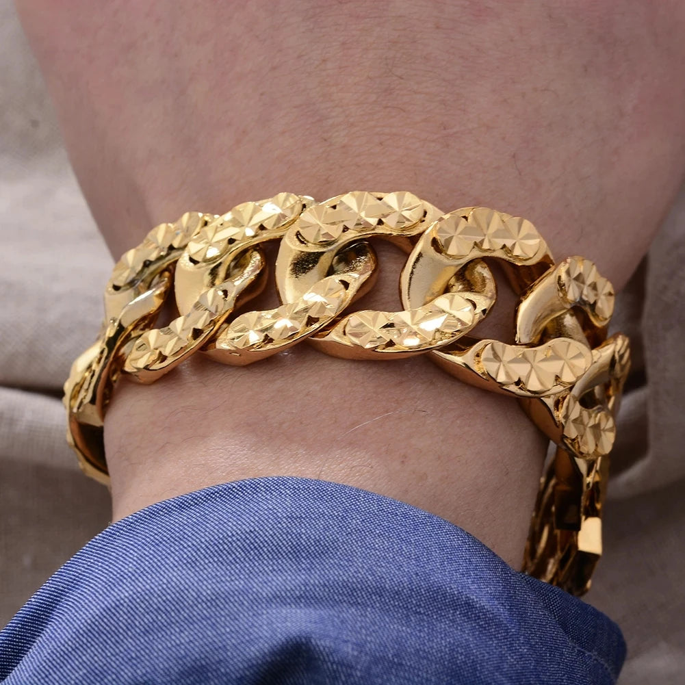 African Nigerian Wedding Gold Color Bangles For Women Girls  Ethiopian Wedding Bracelets Gifts