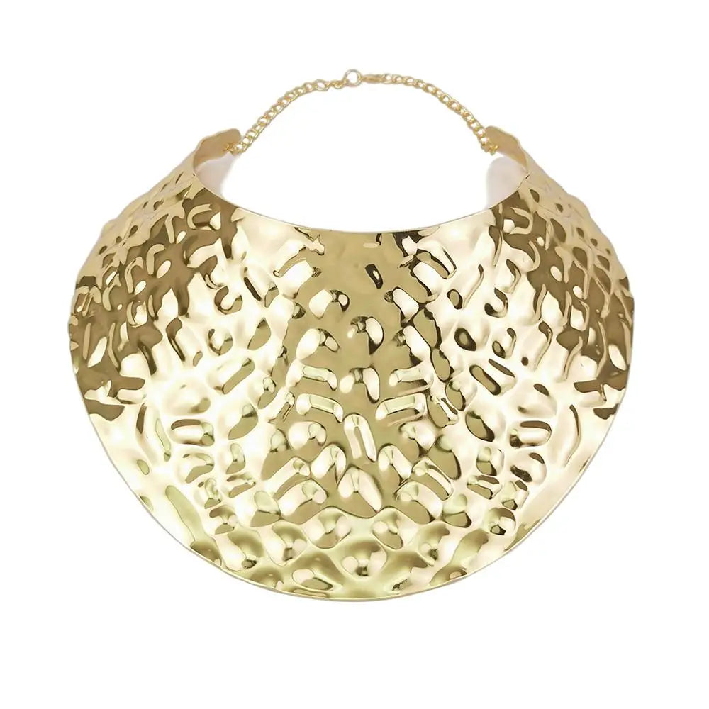 MANILAI African Statement Necklaces Big Alloy Torques For Women Large Collar Choker Necklace Boho Design Steampunk Jewelry
