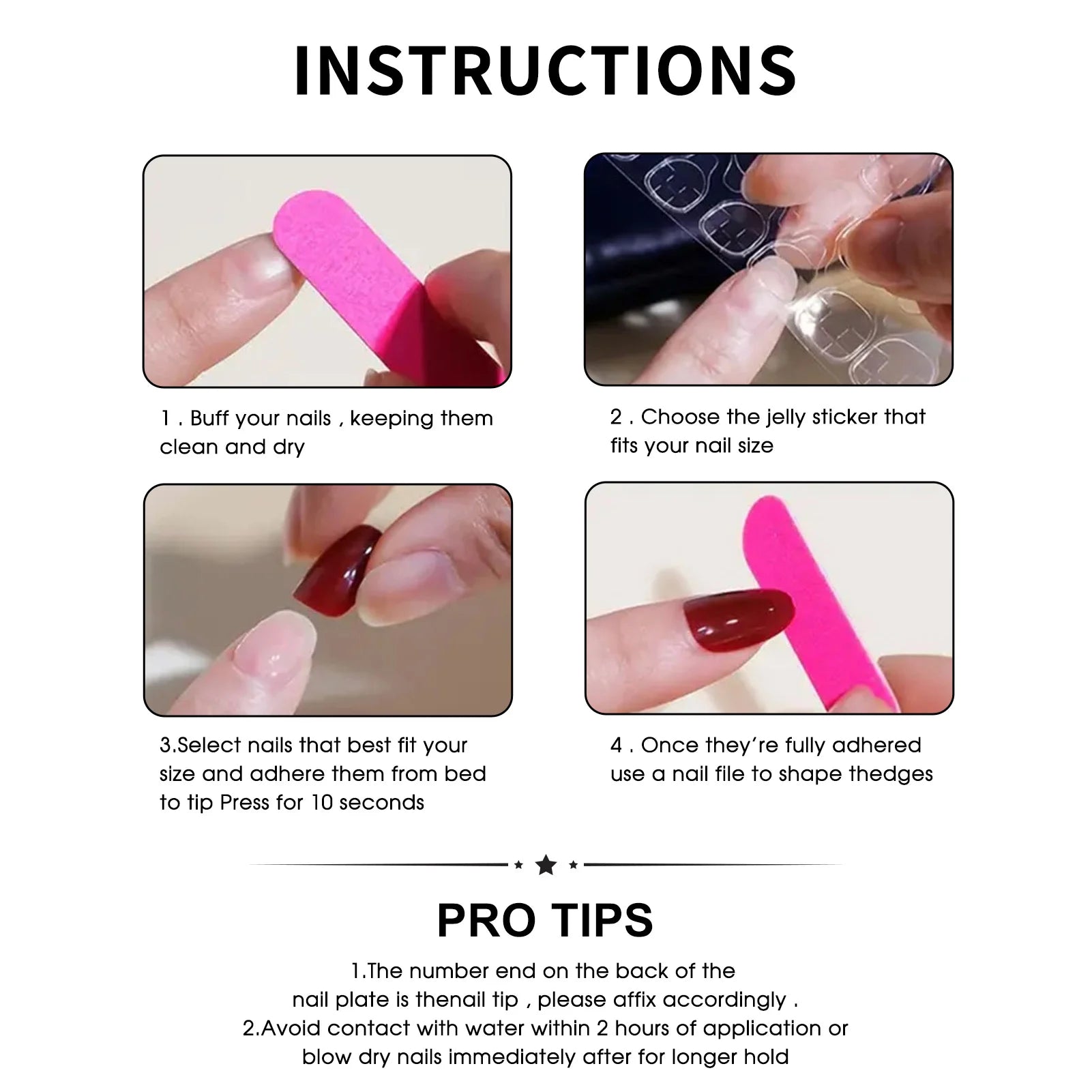 24pcs Punk Cool Long Pointed False Nails Black Thorns White Spikes Design Press on Nails European Spicy Girls Fake Nail Patches