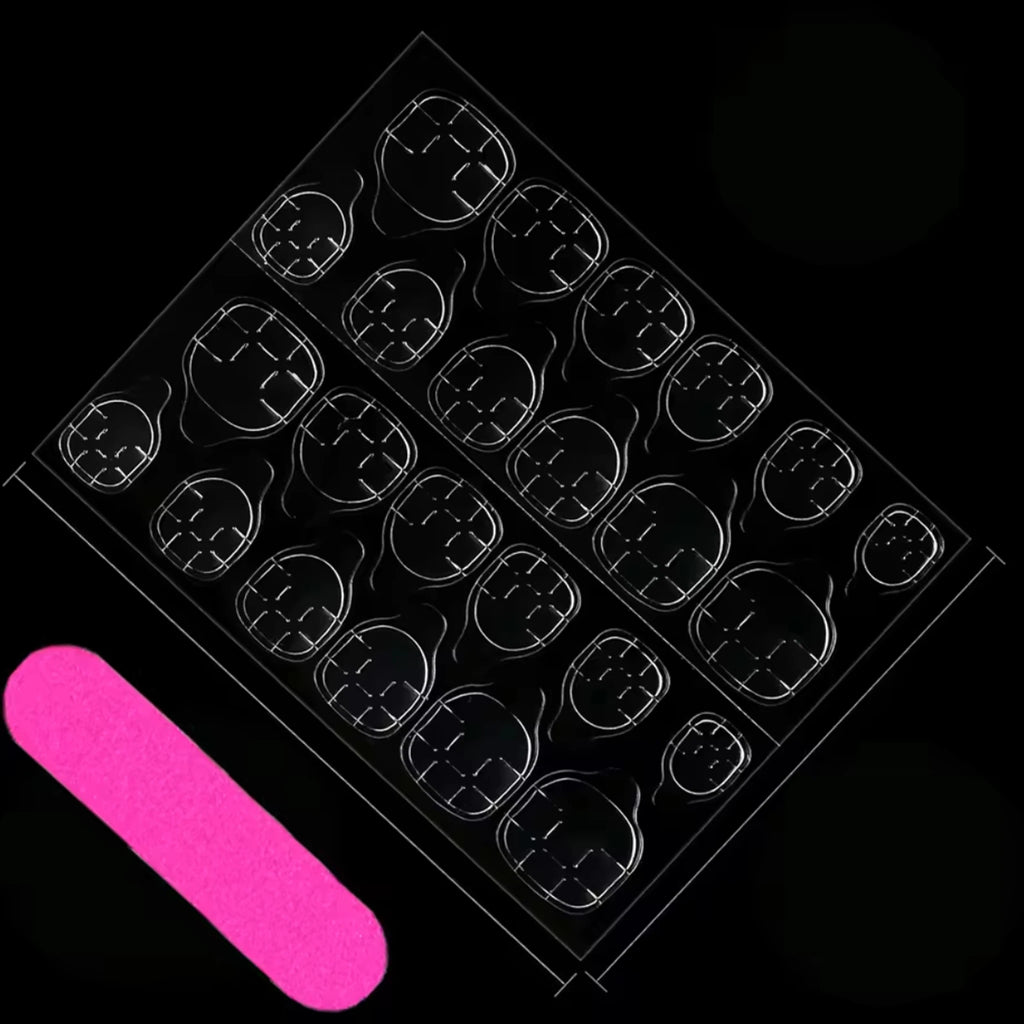 24Pcs Y2K Style Leopard Print Design Fake Nails with Black Bow, Heart, Star, and Rhinestone Designs, Suitable for Women for Dating, Daily Wear, Mother's Day Gift, Removable Press-On Nail Set with Jelly Glue and File