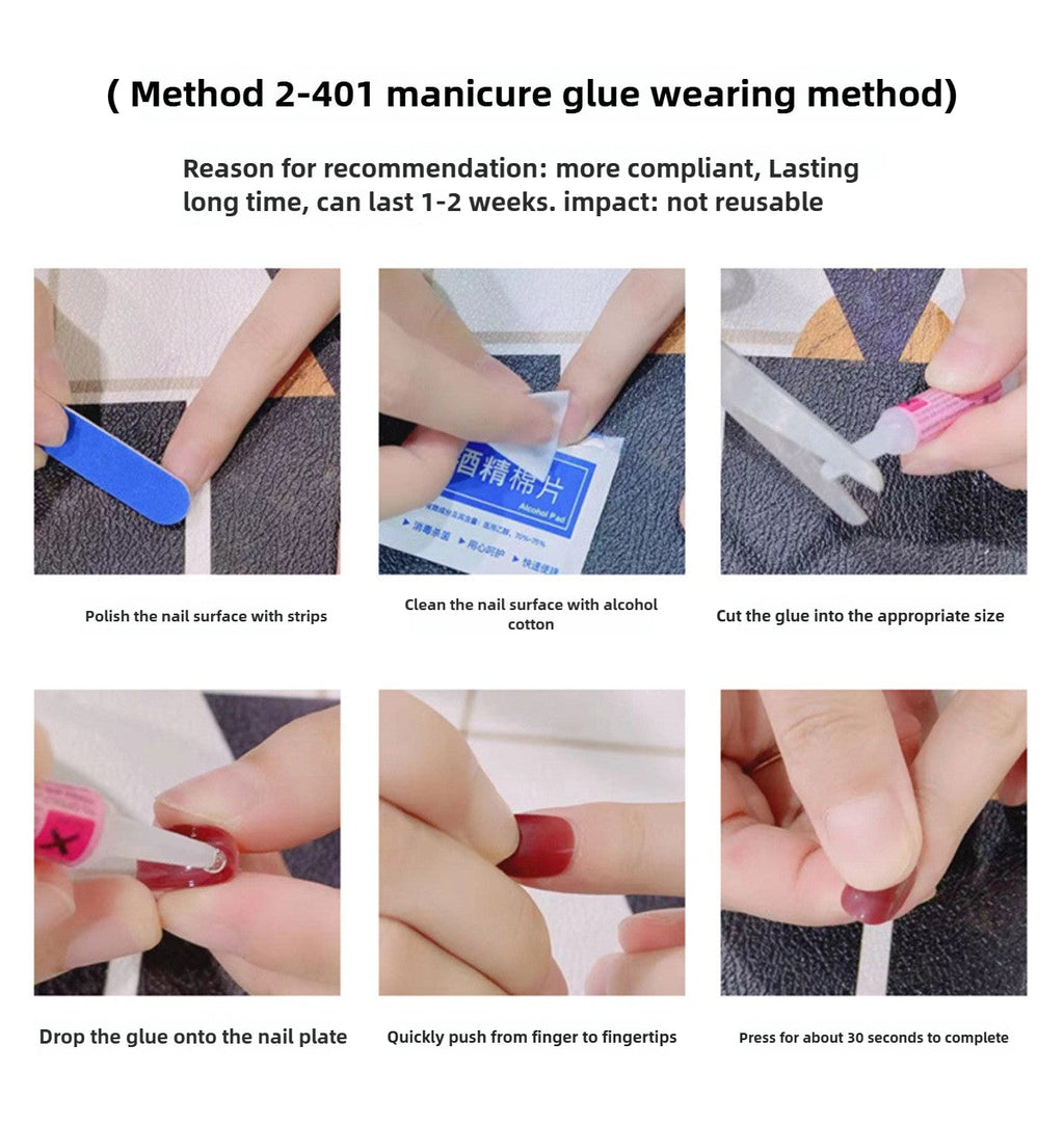 0974- Handmade press on nails fake nails removable